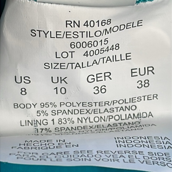 Magicsuit Sophie Tankini Top Swim Pacific Blue Solid Cowl Neck Halter Sz 8 - Picture 8 of 12